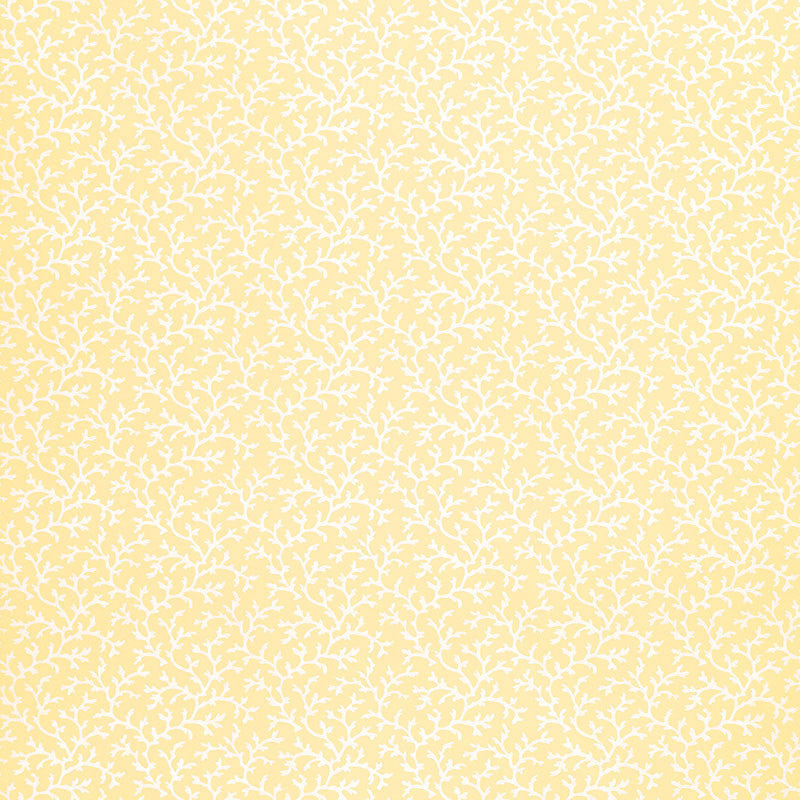 Coral Vine Cornsilk 5004411 by Schumacher Wallcovering