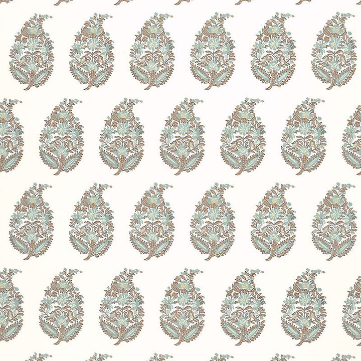 Rajasthan Paisley Mineral 5004473 by Schumacher Wallpaper GREENHOUSE Paper 0 UNITED STATES OF AMERICA </p><p>Repeat: Horizontal: 4 1/2" (11CM) and Vertical: 12 5/8" (32CM) 27 - Fabric Carolina -