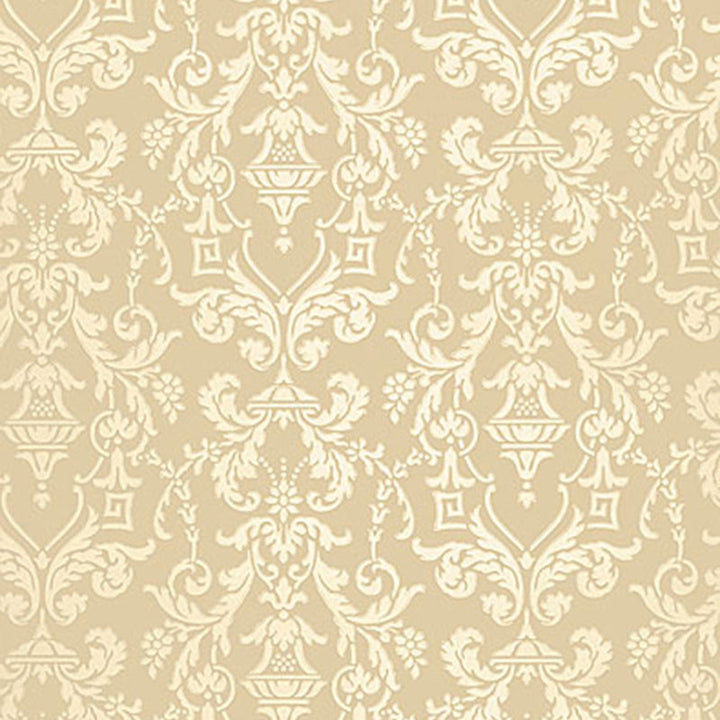 Lido Damask Toast 5004484 by Schumacher Wallcovering