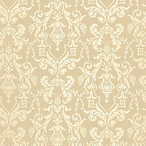 Lido Damask Toast 5004484 by Schumacher Wallcovering