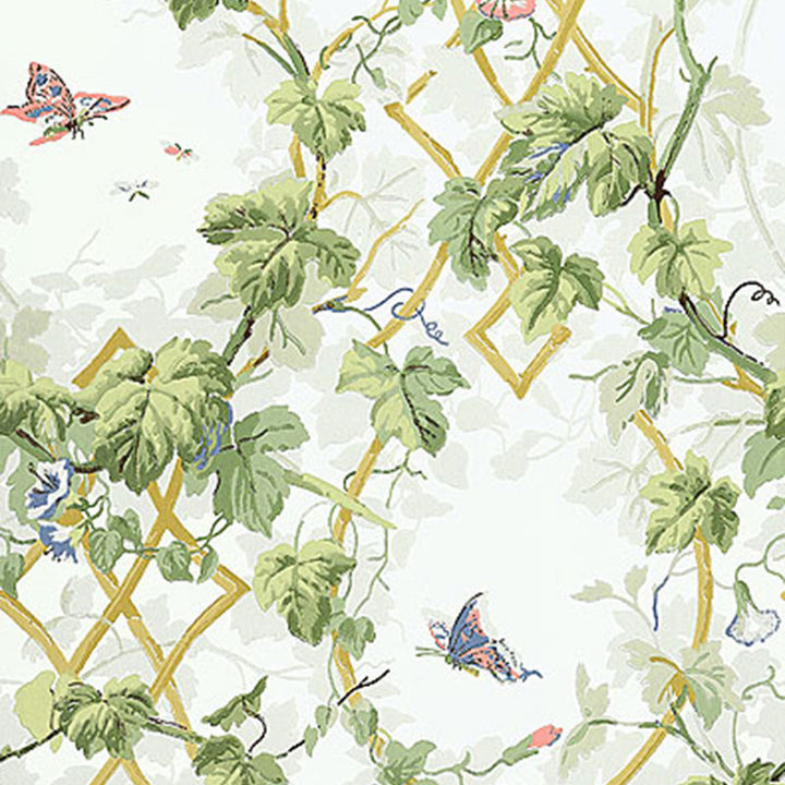 Leafy Arbor Sky 5004491 by Schumacher Wallcovering