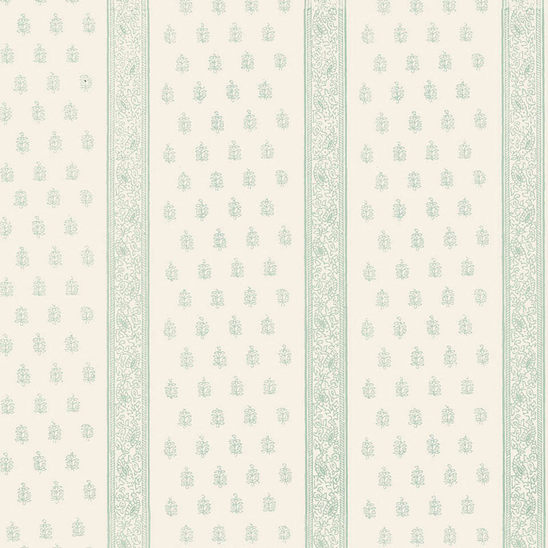 Katsura Stripe Water Blue 5005202 by Schumacher Designer Wallpaper JAIPUR / HAND BLOCK PRINTS Paper 0 INDIA </p><p>Repeat: Horizontal: and Vertical: 18" (46CM) 27 - Swanky Fabrics -