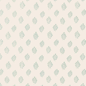 Bakara Leaf Water Blue 5005232 by Schumacher Wallcovering