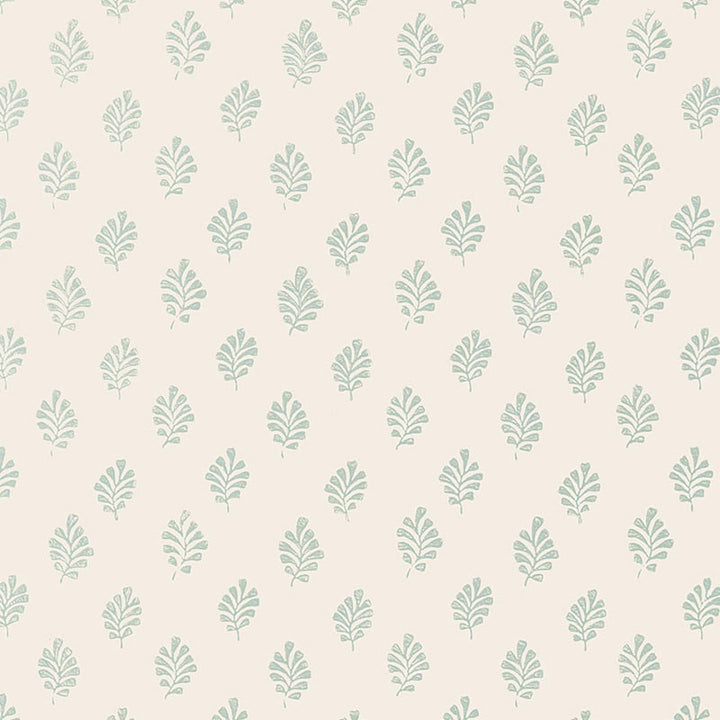 Bakara Leaf Water Blue 5005232 by Schumacher Wallcovering