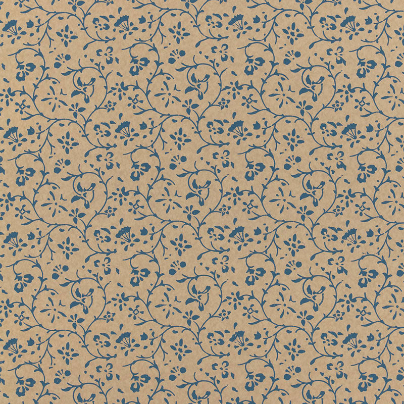 Kyara Vine Indigo 5005264 by Schumacher Wallcovering