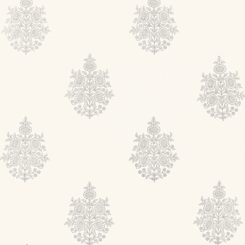 Asara Flower Oyster 5005320 by Schumacher Wallpaper SIMPLY CHARMING Paper 0 INDIA </p><p>Repeat: Horizontal: and Vertical: 13 1/2" (34CM) 27 - Fabric Carolina -