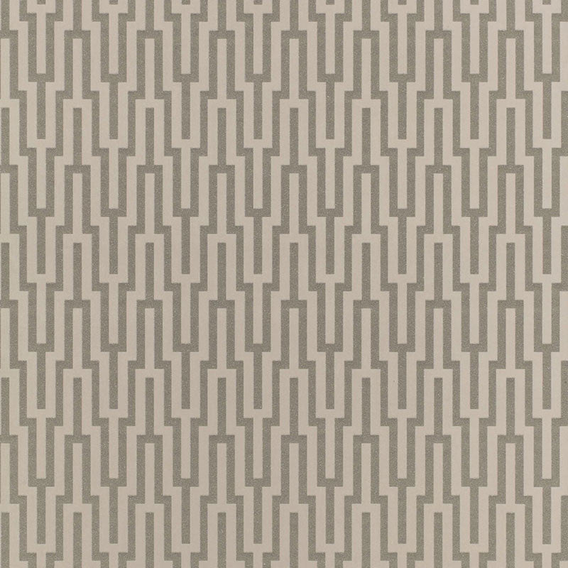 Metropolitan Fret Taupe 5005892 by Schumacher Wallcovering