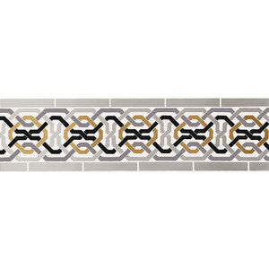 Darro Mosaic Border Mica 5006021 by Schumacher Wallcovering