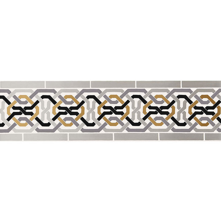 Darro Mosaic Border Mica 5006021 by Schumacher Wallcovering