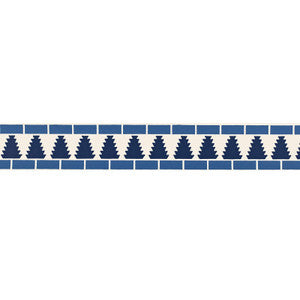Cadiz Mosaic Border Aegean 5006030 by Schumacher Wallcovering