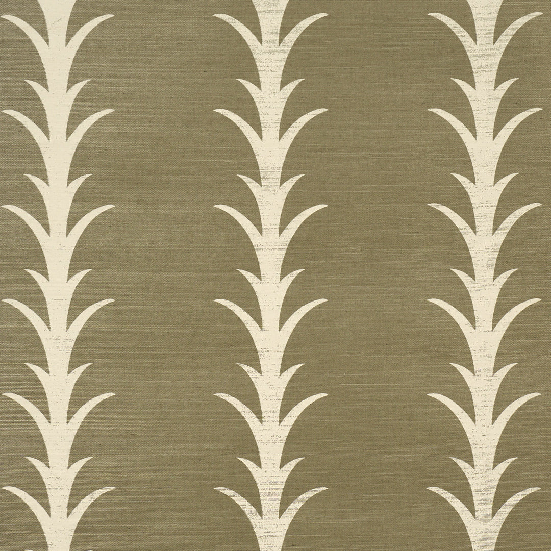 Acanthus Stripe Sisal - Juniper by Schumacher Wallcovering