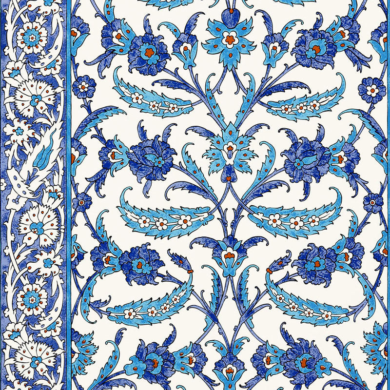 Topkapi Peacock 5006660 by Schumacher Wallcovering
