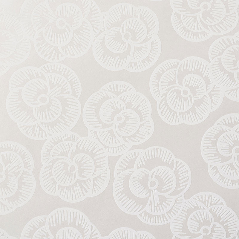 Mona Whitework 5008821 by Schumacher Wallcovering