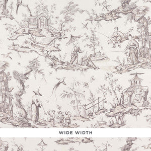 Shengyou Toile Driftwood 5008992 by Schumacher Wallcovering