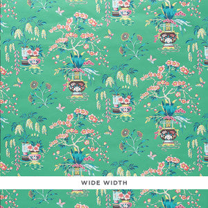 Ming Vase Jade 5009082 by Schumacher Wallpaper