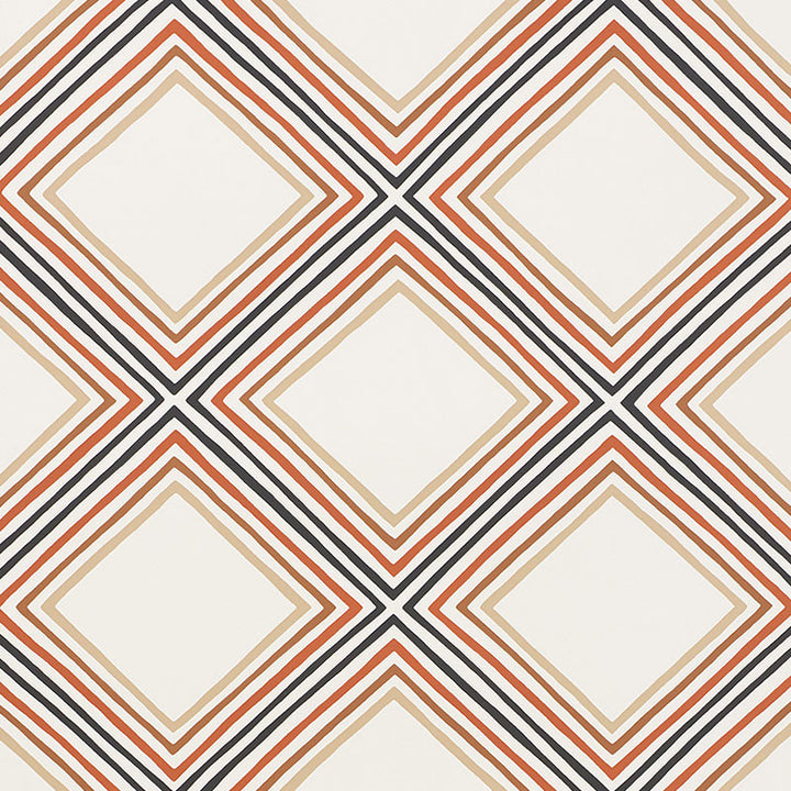 Square Dance Brown 5009832 by Schumacher Wallpaper VERA NEUMANN Paper 0 UNITED STATES OF AMERICA </p><p>Repeat: Horizontal: 27" (69CM) and Vertical: 25 1/4" (64CM) 27 - Fabric Carolina -