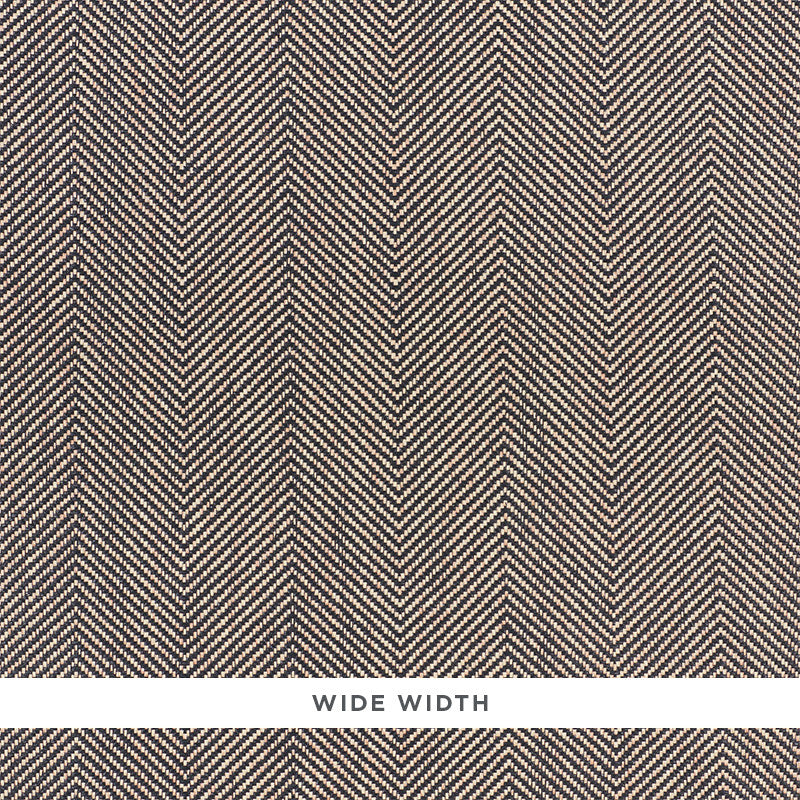 Herringbone Paperweave Black 5010232 by Schumacher Wallcovering