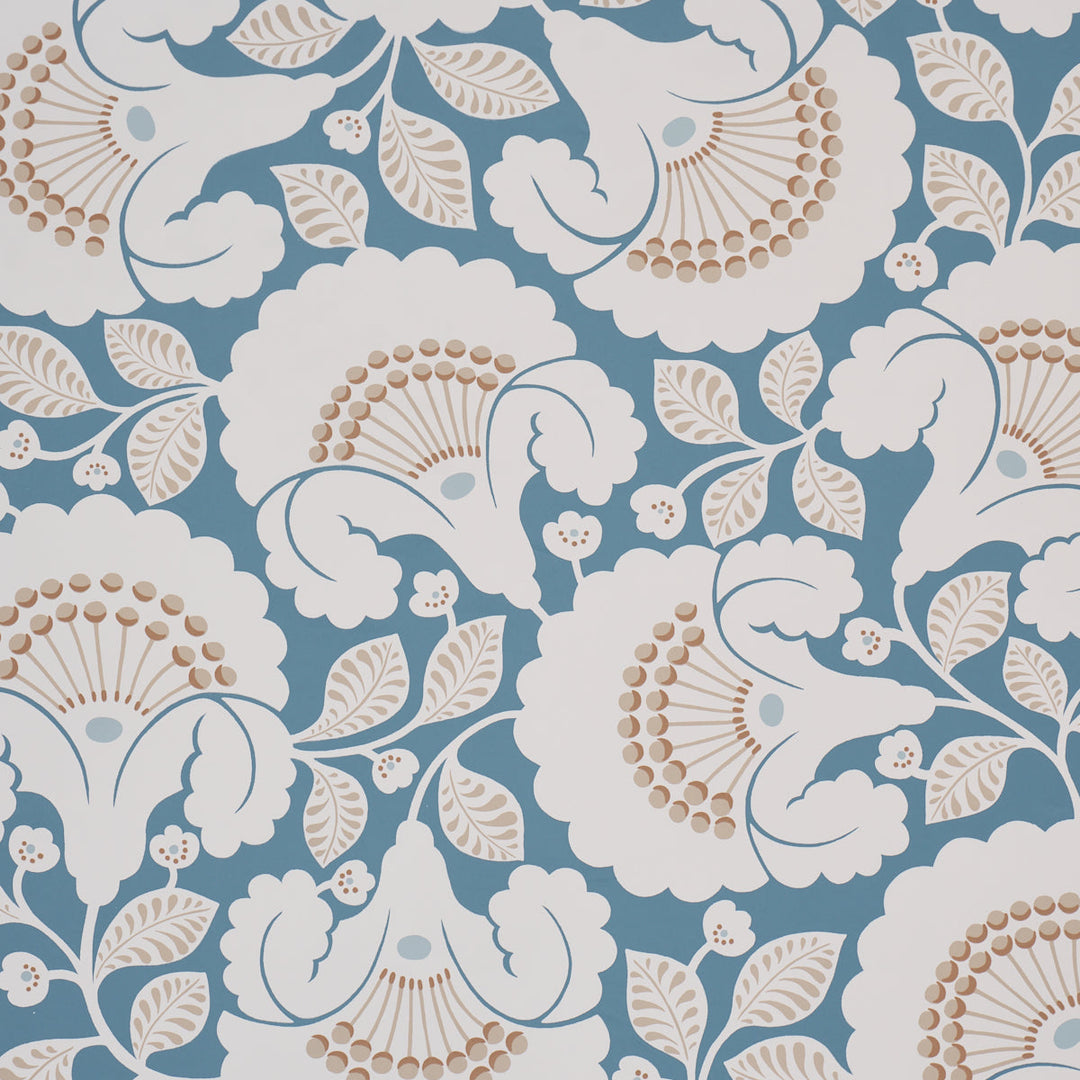 Jackie - Indigo by Schumacher Wallcovering