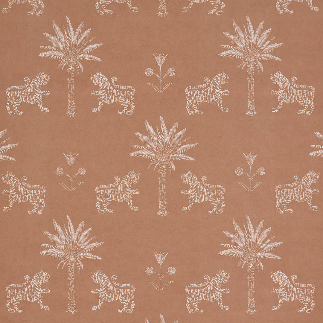Tiger Palm Silhouette - Mediterranean Spice by Schumacher Wallcovering