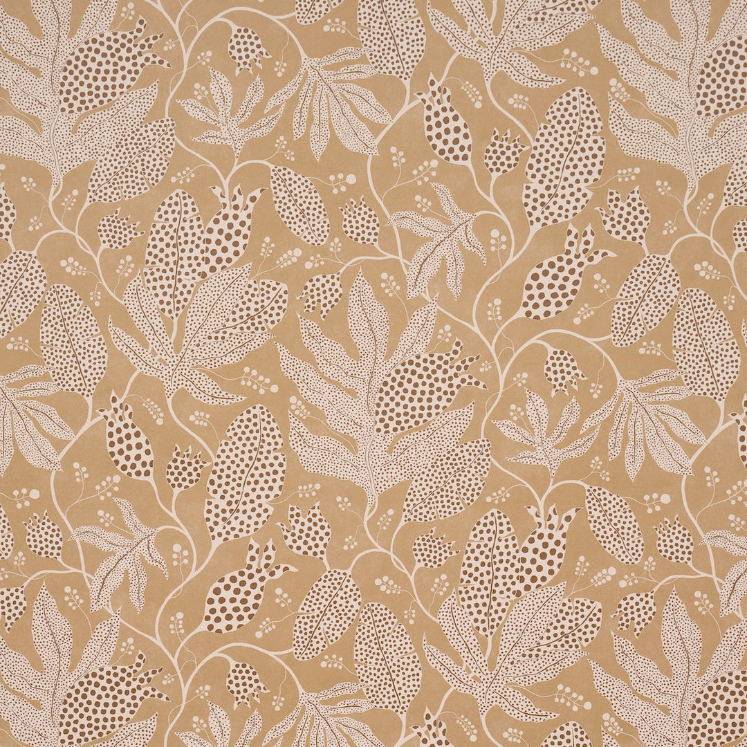 Polka Dot Jungle - Caramel by Schumacher Wallcovering