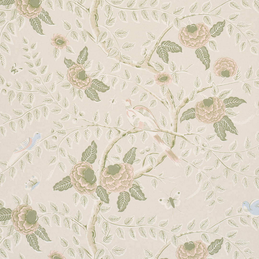Tole Bird - Petal by Schumacher Wallcovering