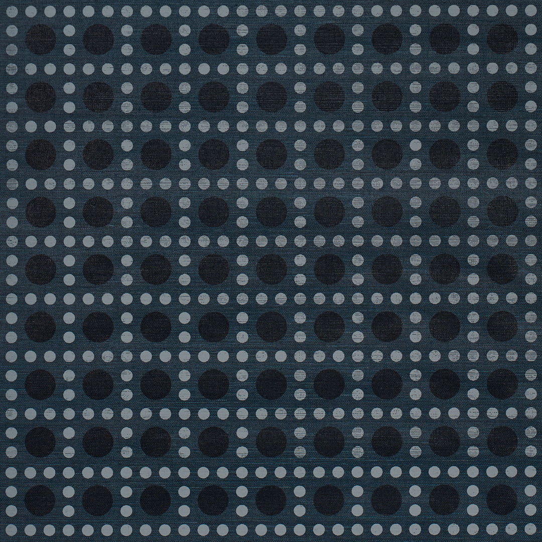 Puntini Sisal - Indigo by Schumacher Wallcovering