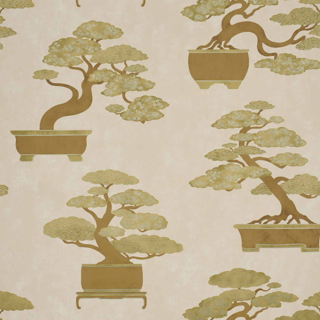 Bonsai Tree - Neutral by Schumacher Wallcovering