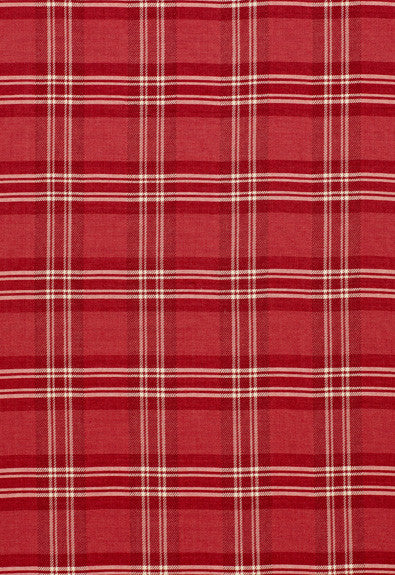 Check Rustique Cranberry 50202 by Schumacher Designer Fabric Chroma 100% Cotton Wyzenbeek 4,000 Horizontal: 4.25 and Vertical: 4.25 54 - Swanky Fabrics -