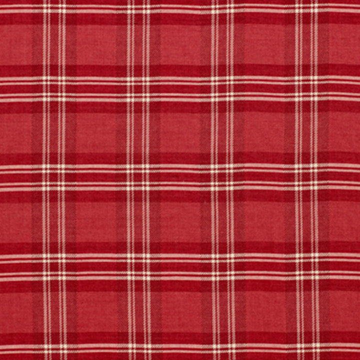 Check Rustique Cranberry 50202 by Schumacher Designer Fabric CHROMA See Sample INDIA LIGHT DUTY </p><p>Repeat: Horizontal: 4 1/4" (11CM) and Vertical: 4 1/4" (11CM) 54" WIDE (137CM) - Swanky Fabrics -