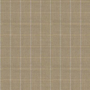 Saville Flannel Check Sandalwood 50321 by Schumacher Fabric
