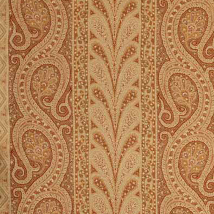 Chatelaine Paisley Camel/Sienna 50770 by Schumacher Designer Fabric CHROMA See Sample ITALY LIGHT DUTY </p><p>Repeat: Horizontal: 29 1/2" (75CM) and Vertical: 17 1/8" (43CM) 59" WIDE (150CM) - Swanky Fabrics -