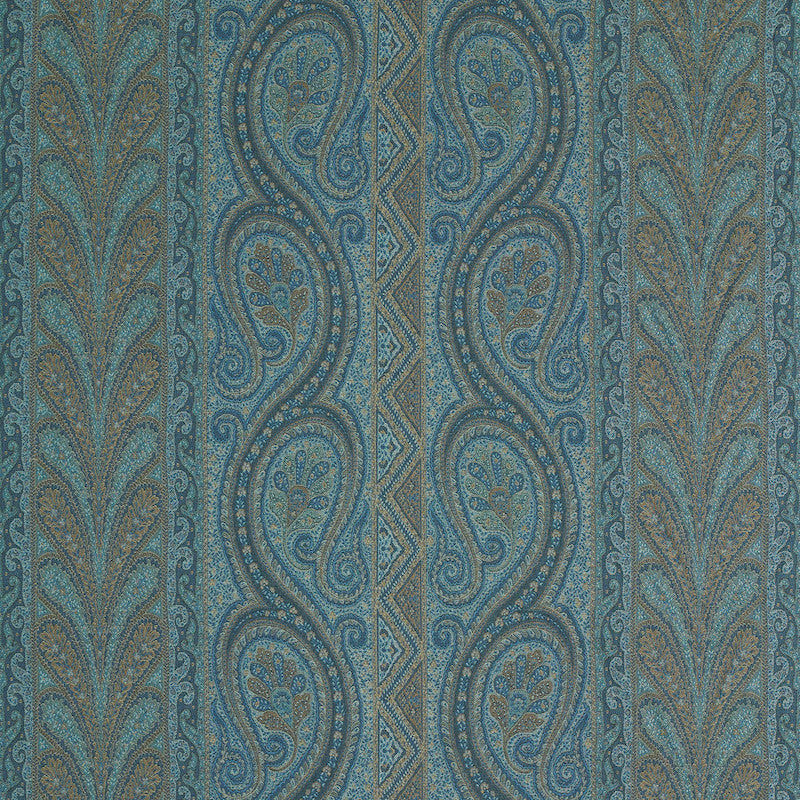 Chatelaine Paisley Blue 50774 by Schumacher Fabric Schumacher Fabric Chatelaine Paisley Blue 50774Fabric VISCOSE 65% ITALY </p><p>Repeat: H: HORZ. 29 1/2" (75CM), V: VERT. 17 1/8" (43CM) 59 - Fabric Carolina -