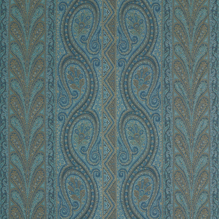 Chatelaine Paisley Blue 50774 by Schumacher Designer Fabric RIVE GAUCHE VISCOSE 65% WOOL 25% ITALY MARTINDALE 4,000 </p><p>Repeat: Horizontal: 29 1/2" (75CM) and Vertical: 17 1/8" (43CM) 59 - Swanky Fabrics -