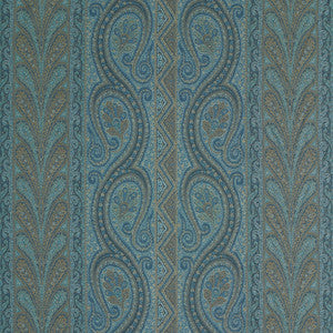 Chatelaine Paisley Blue 50774 by Schumacher Fabric