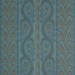 Chatelaine Paisley Blue 50774 by Schumacher Fabric