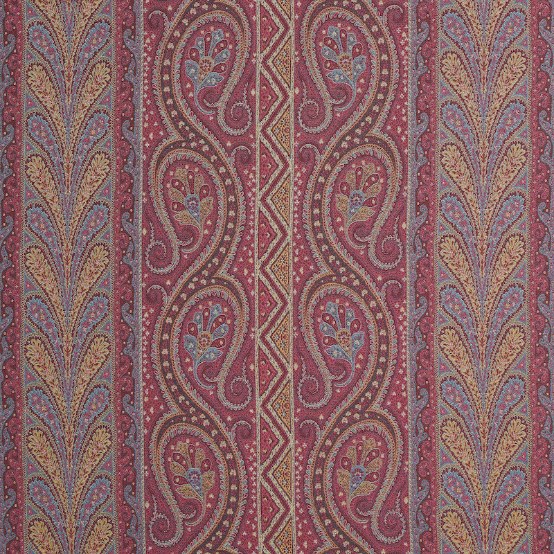Chatelaine Paisley Magenta 50775 by Schumacher Fabric RIVE GAUCHE VISCOSE 65% WOOL 25% ITALY MARTINDALE 4,000 </p><p>Repeat: Horizontal: 29 1/2" (75CM) and Vertical: 17 1/8" (43CM) 59 - Fabric Carolina -