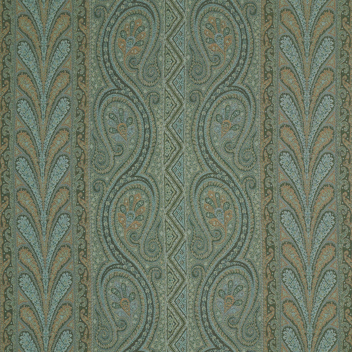 Chatelaine Paisley Jade 50776 by Schumacher Fabric RIVE GAUCHE VISCOSE 65% WOOL 25% ITALY MARTINDALE 4,000 </p><p>Repeat: Horizontal: 29 1/2" (75CM) and Vertical: 17 1/8" (43CM) 59 - Fabric Carolina -