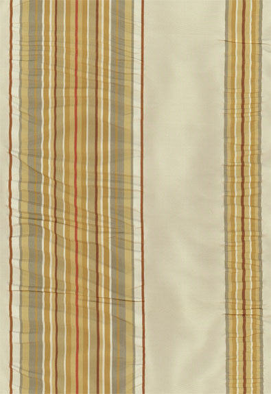 Bizet Ruched Stripe Fresco 51943 by Schumacher Fabric - 100% Silk - Horizontal: 13.5 and Vertical: - 54 - Fabric Carolina -