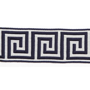 Hellenic Key Jacquard Tape Marine by Europatex Fabric