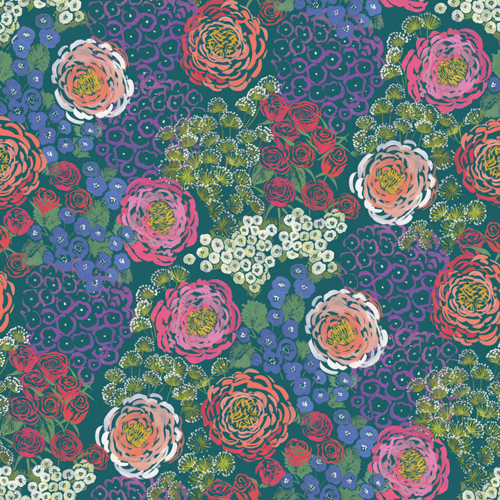 52114 55W8811 by JF Wallcovering IN BLOOM WALLCOVERINGS 100% Wallpaper Germany Horizontal: and Vertical: N 118 - Fabric Carolina -