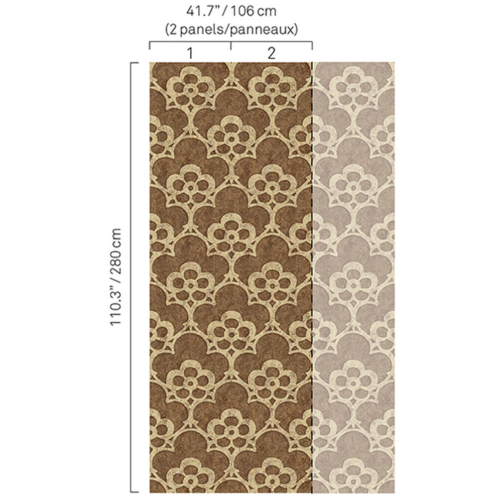 5326 29W8251 by JF Wallcovering BOHO CHIC WALLCOVERINGS 100% Wallpaper Belgium Horizontal: and Vertical: 41.7 - Fabric Carolina -