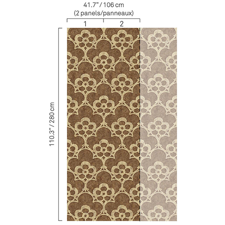 5326 29W8251 by JF Wallcovering BOHO CHIC WALLCOVERINGS 100% Wallpaper Belgium Horizontal: and Vertical: N 41.7 - Fabric Carolina -