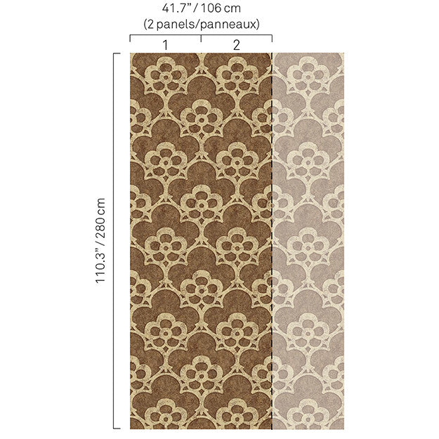 5326 29W8251 by JF Wallpaper BOHO CHIC WALLCOVERINGS 100% Wallpaper BELGIUM (see sample) Horizontal: N/A and Vertical: N/A 41.70 - Fabric Carolina -
