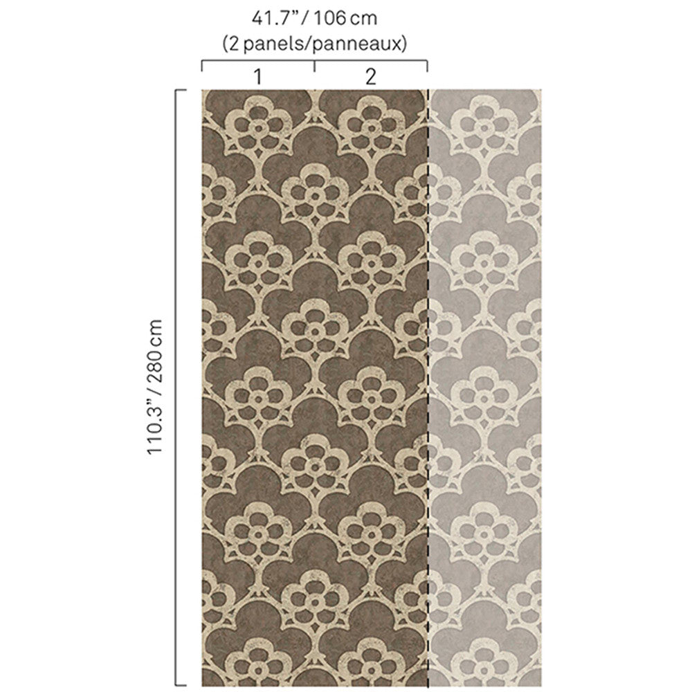 5326 98W8251 by JF Wallcovering BOHO CHIC WALLCOVERINGS 100% Wallpaper Belgium Horizontal: and Vertical: N 41.7 - Fabric Carolina -