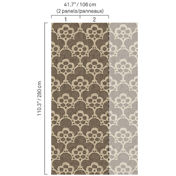 5326 98W8251 by JF Wallcovering BOHO CHIC WALLCOVERINGS 100% Wallpaper Belgium Horizontal: and Vertical: 41.7 - Fabric Carolina -