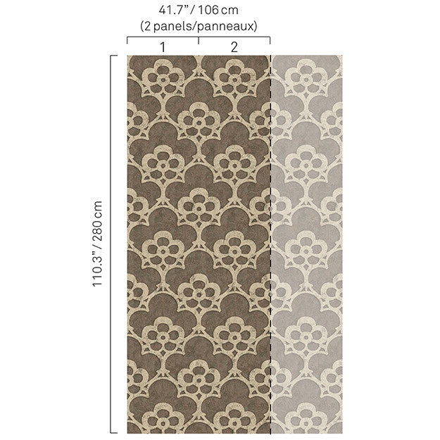 5326 98W8251 by JF Wallpaper BOHO CHIC WALLCOVERINGS 100% Wallpaper BELGIUM (see sample) Horizontal: N/A and Vertical: N/A 41.70 - Fabric Carolina -