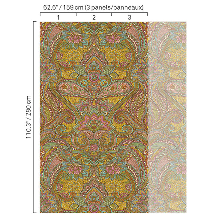 5332 17W8251 by JF Wallcovering BOHO CHIC WALLCOVERINGS 100% Wallpaper Belgium Horizontal: and Vertical: 62.6 - Fabric Carolina -