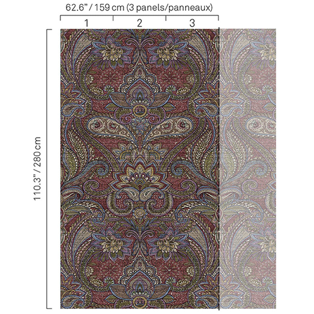 5332 48W8251 by JF Wallcovering BOHO CHIC WALLCOVERINGS 100% Wallpaper Belgium Horizontal: and Vertical: N 62.6 - Fabric Carolina -