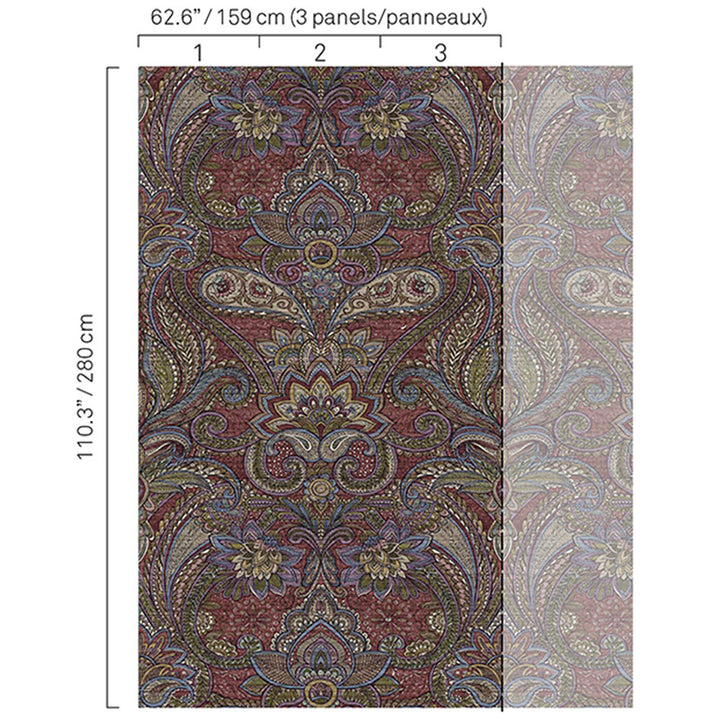 5332 48W8251 by JF Wallcovering BOHO CHIC WALLCOVERINGS 100% Wallpaper Belgium Horizontal: and Vertical: N 62.6 - Fabric Carolina -