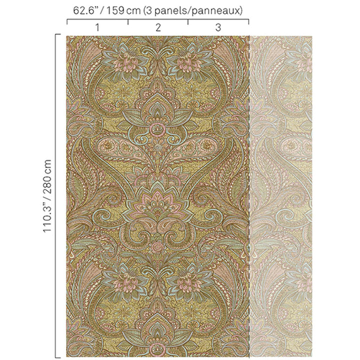 5332 74W8251 by JF Wallcovering BOHO CHIC WALLCOVERINGS 100% Wallpaper Belgium Horizontal: and Vertical: N 62.6 - Fabric Carolina -